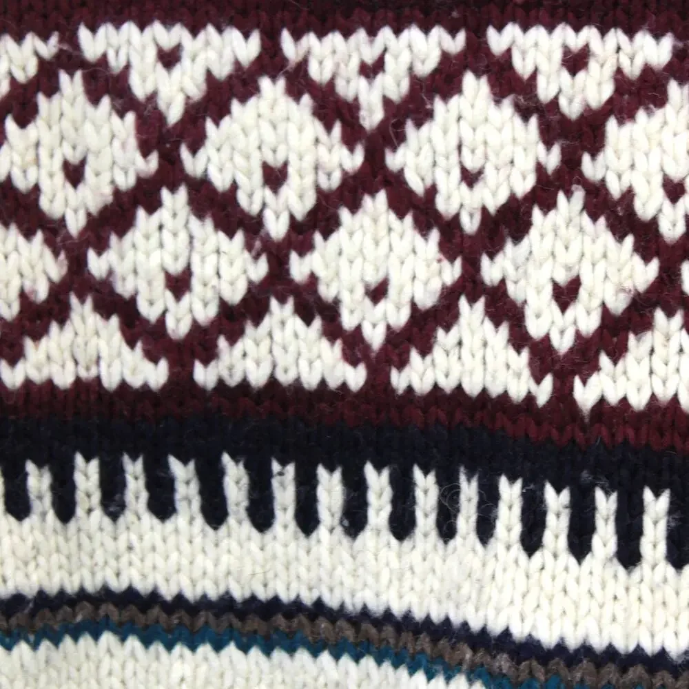 Door to the World Vintage Wool Fishermen Chunky Knit Pullover Sweater One Size